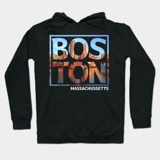 Boston Massachusetts Typography Hoodie